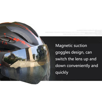 RZ285 Bicycle Outdoor Riding Helmet With Goggles(Black Red) - Protective Helmet & Masks by buy2fix | Online Shopping UK | buy2fix