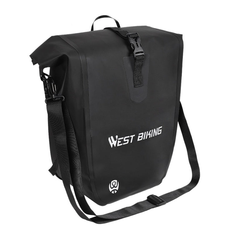 WEST BIKING 25L Mountain Bike Shelf Waterproof Reflective Camel Bag(Black) - Bicycle Bags by WEST BIKING | Online Shopping UK | buy2fix