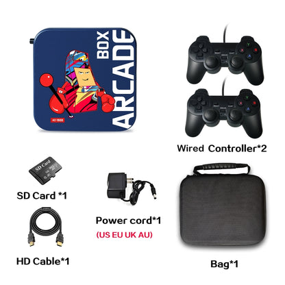 Arcade Box 256G Wired Video Game Machine Box 4K HD Display For PS1/PSP/N64/DC, EU Plug - Pocket Console by buy2fix | Online Shopping UK | buy2fix