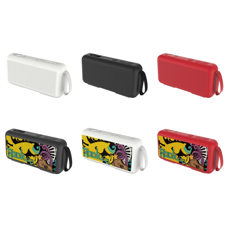 DoRealMe F0 TWS Mini Graffiti Bluetooth Speaker Support FM / TF Card(Red) - Mini Speaker by buy2fix | Online Shopping UK | buy2fix