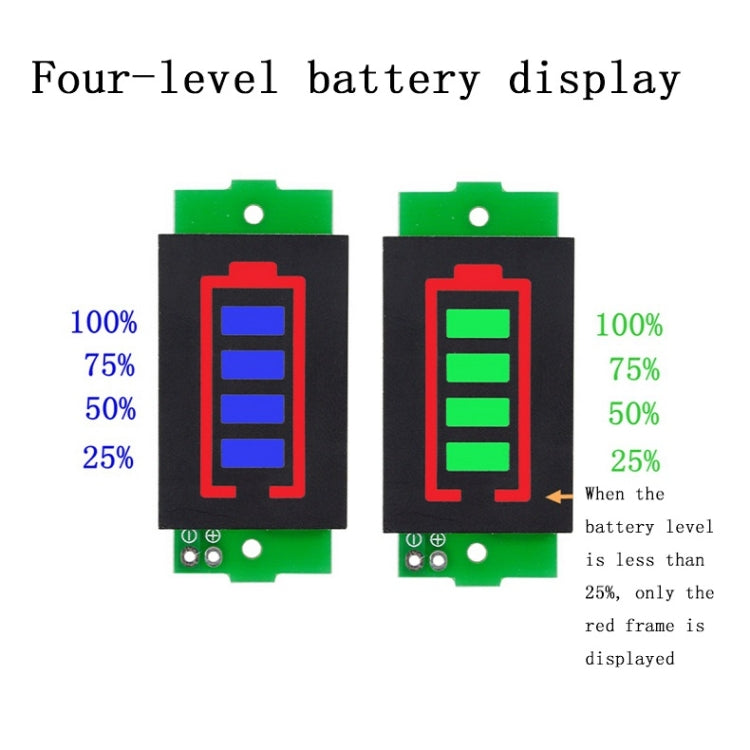 Lithium Battery Fuel Gauge Display Module(Blue) - Consumer Electronics by buy2fix | Online Shopping UK | buy2fix