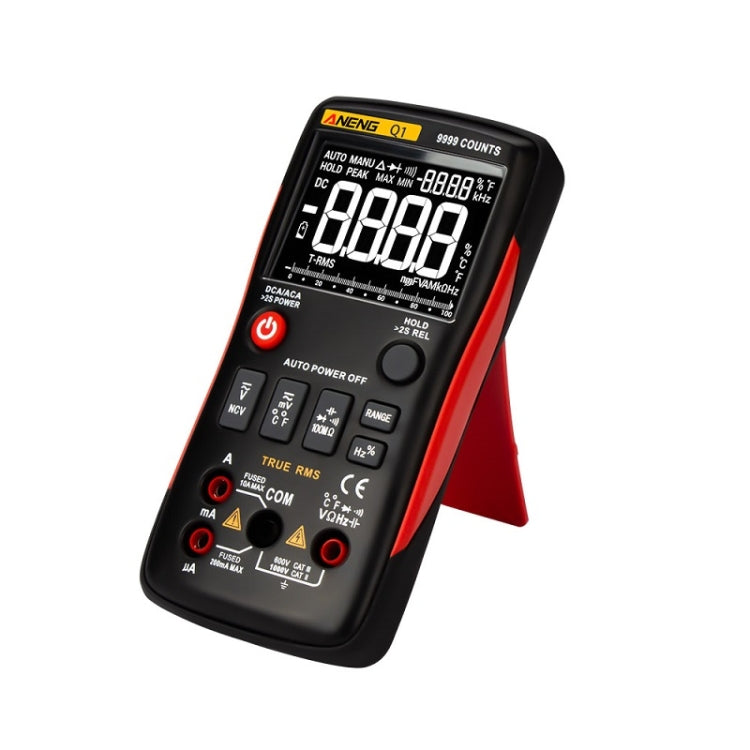 ANENG AN-Q1 Automatic High-Precision Intelligent Digital Multimeter, Specification: Standard with Cable(Red) - Digital Multimeter by ANENG | Online Shopping UK | buy2fix