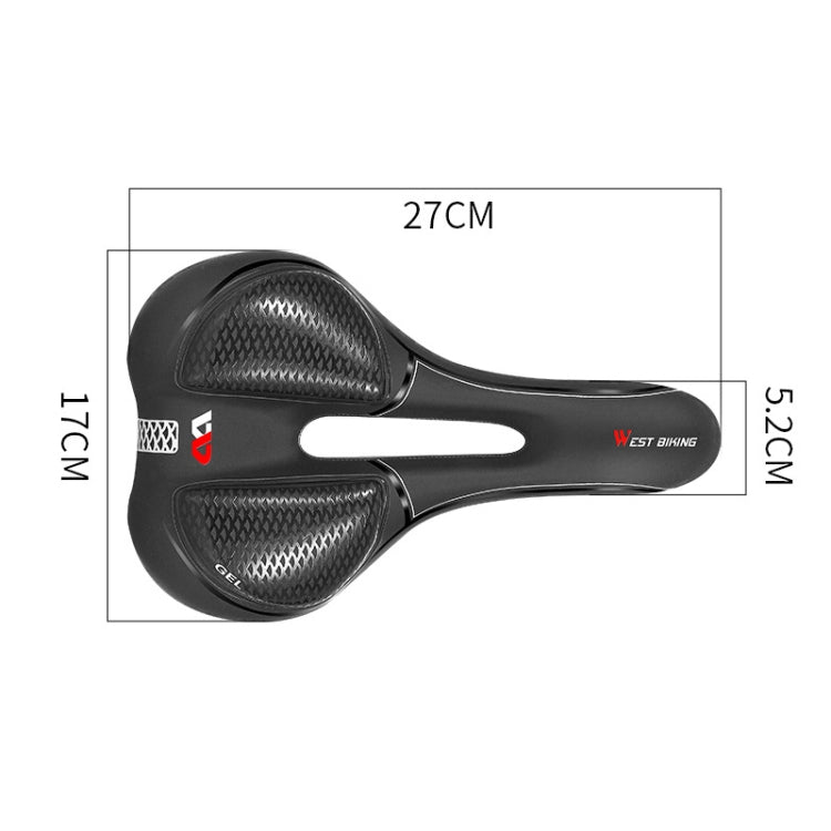 WEST BIKING Bicycle Riding Comfortable Silicone Saddle, Style: Fish Scale (Sponge) - Bicycle Saddle by WEST BIKING | Online Shopping UK | buy2fix