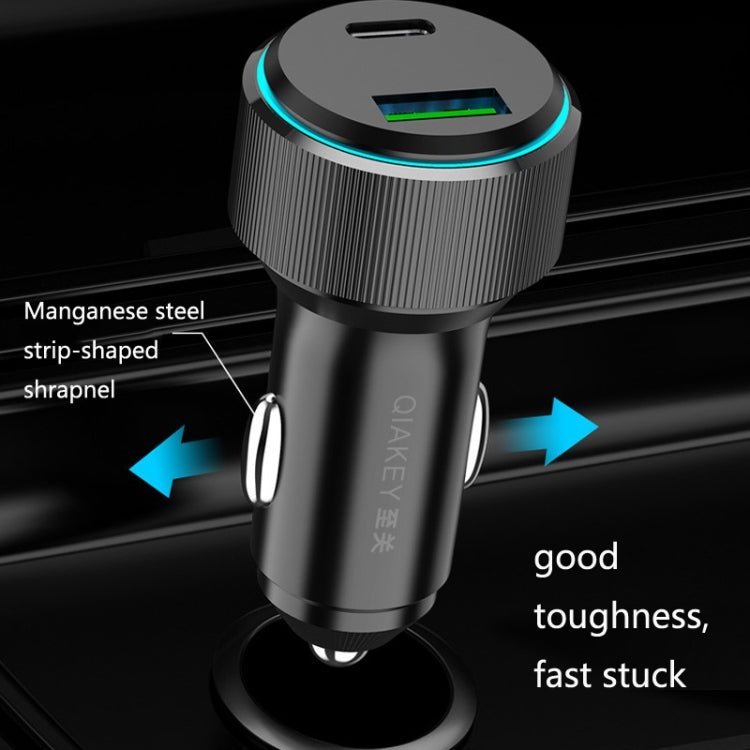 QIAKEY TM328 Dual Port Fast Charge Car Charger - Car Charger by QIAKEY | Online Shopping UK | buy2fix