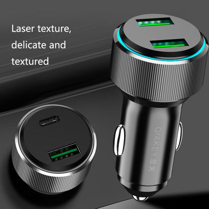 QIAKEY TM328 Dual Port Fast Charge Car Charger - Car Charger by QIAKEY | Online Shopping UK | buy2fix