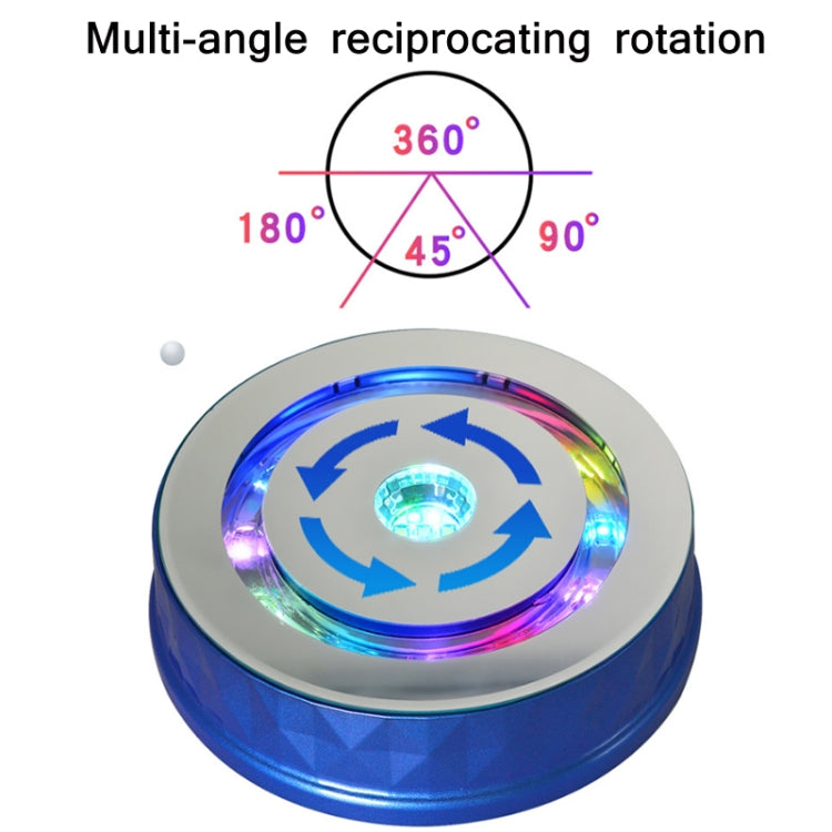 LED Light Electric Rotating Turntable Display Stand Video Shooting Props Turntable(Blue) - Camera Accessories by buy2fix | Online Shopping UK | buy2fix