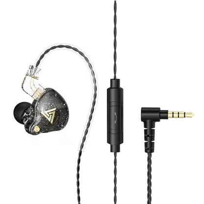 QKZ AK6 PRO HiFi Subwoofer In-Ear Wired Headphones with Mic(Black) - In Ear Wired Earphone by QKZ | Online Shopping UK | buy2fix