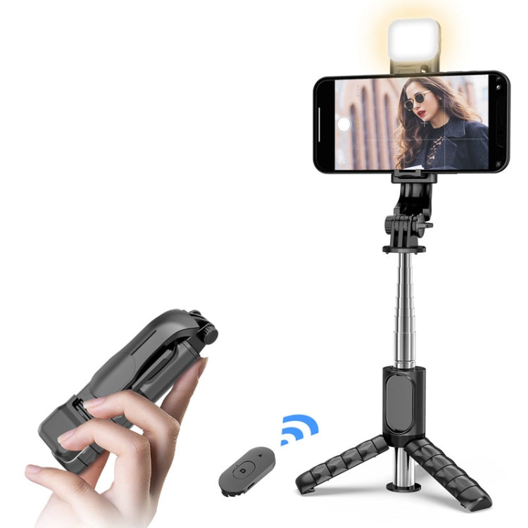 Mini Selfie Stick Integrated Multifunctional Bluetooth Selfie, Specification: Q11S 76cm With Fill Light - Consumer Electronics by buy2fix | Online Shopping UK | buy2fix