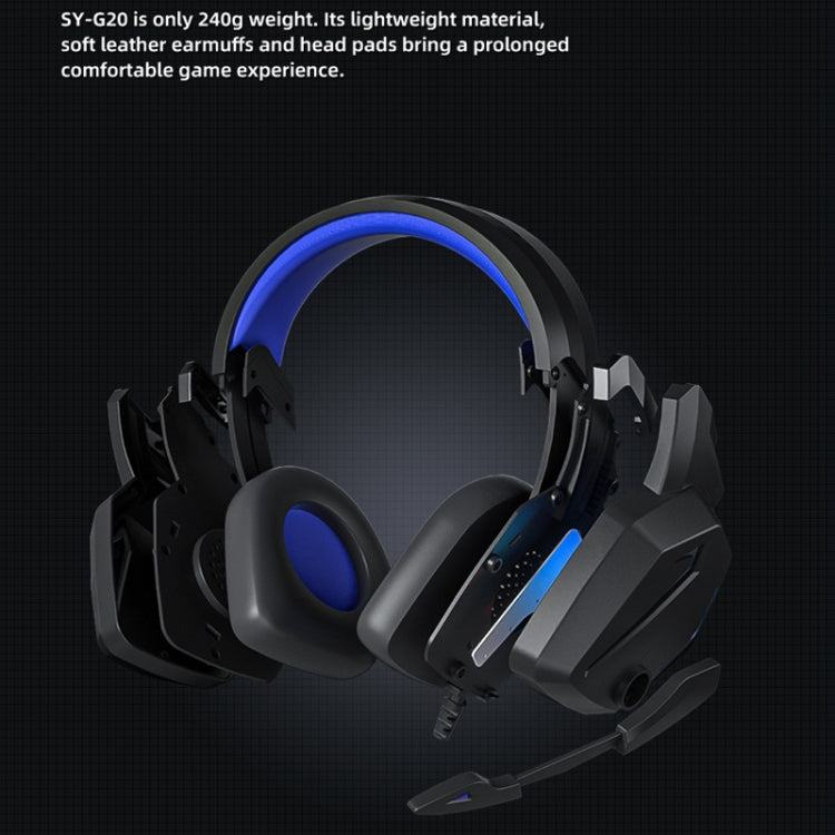 Soyto SY-G20 RGB Dual Streamer Gaming Computer Headset, Style: Lighting Version (Black) - Multimedia Headset by Soyto | Online Shopping UK | buy2fix