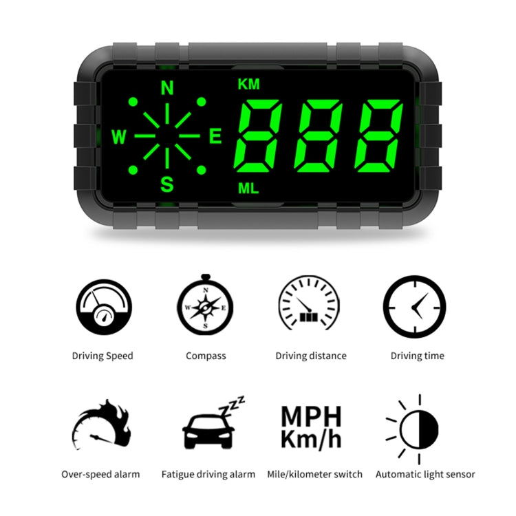 C3010 Car Head-up Display Speed Alarm(English Version) - In Car by buy2fix | Online Shopping UK | buy2fix