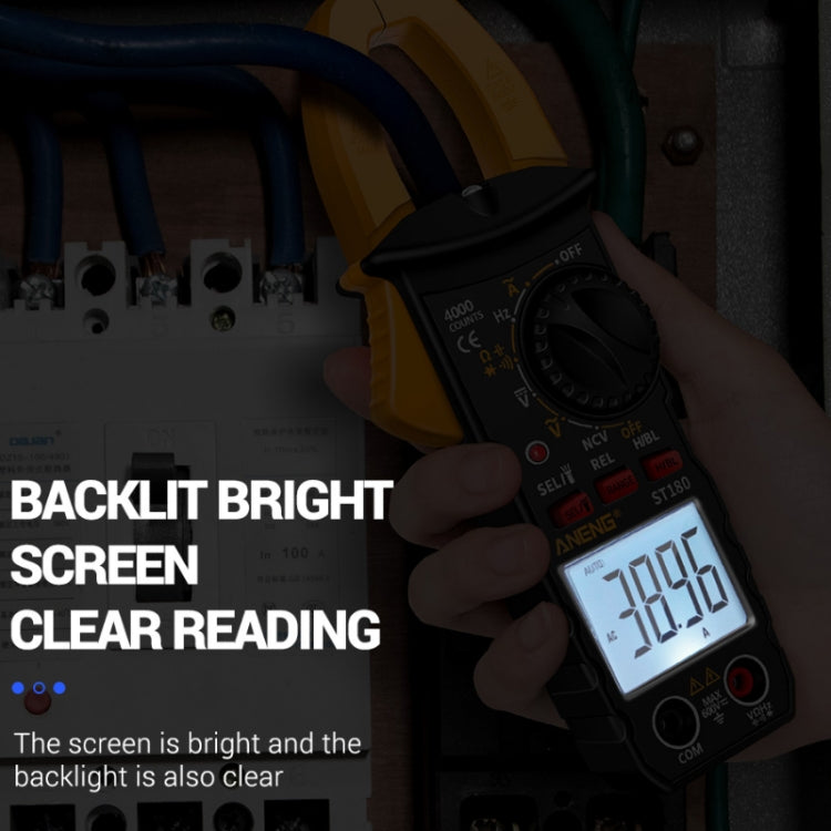 ANENG ST180 Digital Display Clamp AC & DC Intelligent Voltage Multimeter(Black) - Digital Multimeter by ANENG | Online Shopping UK | buy2fix