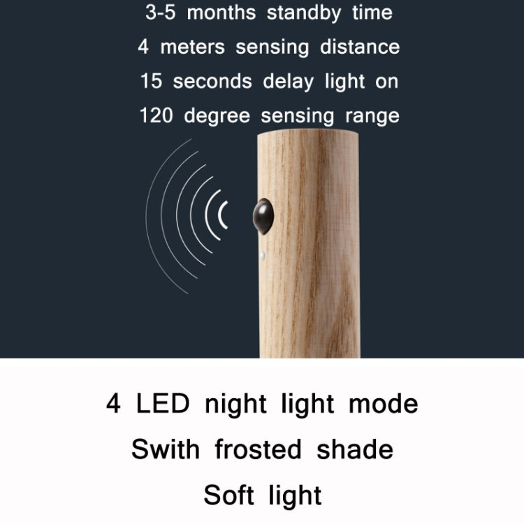 Home Intelligent Corridor Human Body Induction LED Night Light(Walnut Color) - Sensor LED Lights by buy2fix | Online Shopping UK | buy2fix