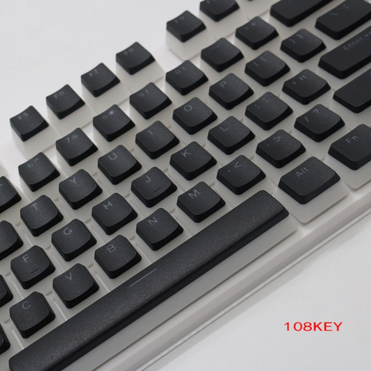 Pudding Double-layer Two-color 108-key Mechanical Translucent Keycap( Dark Coffee) - Silicone / Sticker by buy2fix | Online Shopping UK | buy2fix