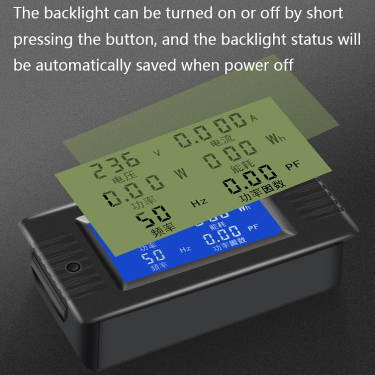 Peacefair English Version Multifunctional AC Digital Display Power Monitor, Specification: 10A - Current & Voltage Tester by Peacefair | Online Shopping UK | buy2fix