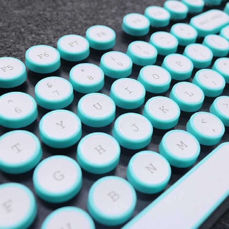 Steampunk Retro Mechanical Keyboard Keycap(Cyan) - Silicone / Sticker by buy2fix | Online Shopping UK | buy2fix