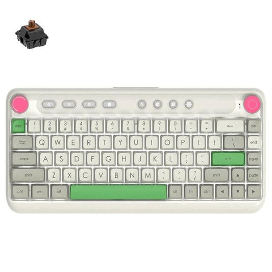 Ajazz B21 68 Keys Bluetooth Wired Mechanical Keyboard, Cable Length:1.6m(Tea Shaft) - Wired Keyboard by Ajazz | Online Shopping UK | buy2fix