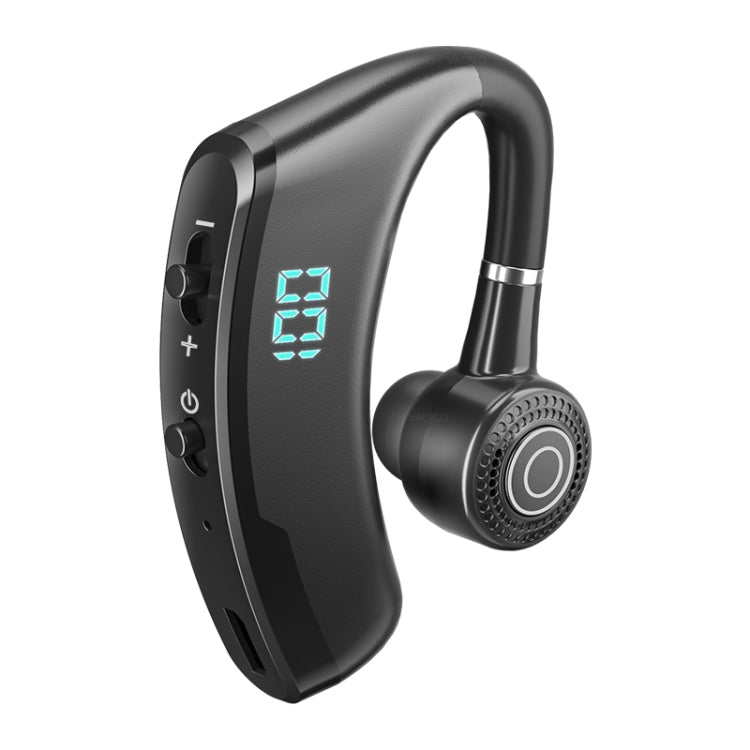 V9S Bluetooth Headset Noise Cancelling Headphones With LED Display(Black Single Ear) - Bluetooth Earphone by buy2fix | Online Shopping UK | buy2fix