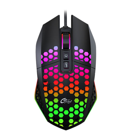 FMOUSE  X801 8 Keys 1600DPI Hollow Luminous Gaming  Office Mouse,Style: Black Wired - Wireless Mice by FMOUSE | Online Shopping UK | buy2fix