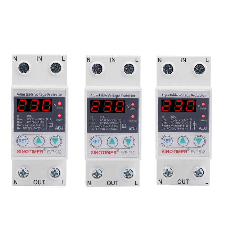 SINOTIMER SVP-912 Adjustable Self-resetting Intelligent Under-voltage Protector, Current: 80A - Consumer Electronics by SINOTIMER | Online Shopping UK | buy2fix