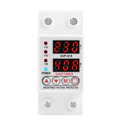 SINOTIMER SVP-918 Adjustable Self-resetting Intelligent  Over-voltage Under-voltage Protector, Current:  40A - Other Tester Tool by SINOTIMER | Online Shopping UK | buy2fix