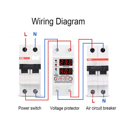 SINOTIMER SVP-918 Adjustable Self-resetting Intelligent  Over-voltage Under-voltage Protector, Current:  40A - Other Tester Tool by SINOTIMER | Online Shopping UK | buy2fix