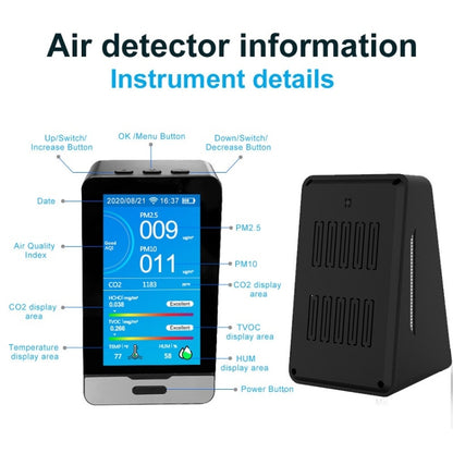 DM73B WiFi Smart Carbon Dioxide Formaldehyde Dust Detector With Time Record - Consumer Electronics by buy2fix | Online Shopping UK | buy2fix