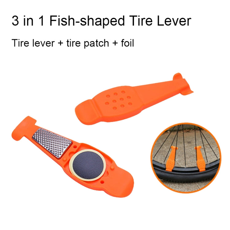 Multifunctional Bicycle Tire Changing Tool, Color: Orange+5 Tire Patches - Outdoor & Sports by buy2fix | Online Shopping UK | buy2fix