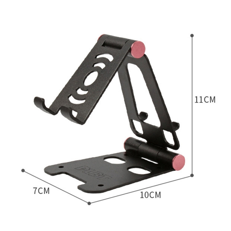 XY-02 Folding Live Aluminum Alloy Desktop Tablet Computer Mobile Phone Bracket(Black) - Desktop Holder by buy2fix | Online Shopping UK | buy2fix