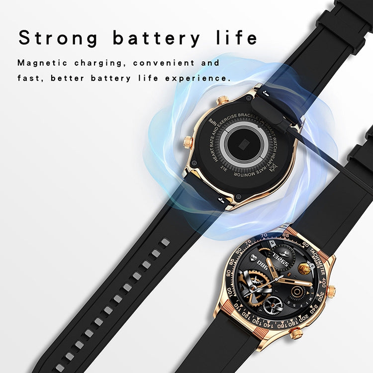 LOANIY E18 Pro Smart Bluetooth Calling Watch with NFC Function, Color: Black Leather - Smart Wear by LOANIY | Online Shopping UK | buy2fix