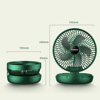 Folding Office Desktop Household Portable Small Fan, Size: 8 inch(Green USB Direct Plug) - Consumer Electronics by buy2fix | Online Shopping UK | buy2fix