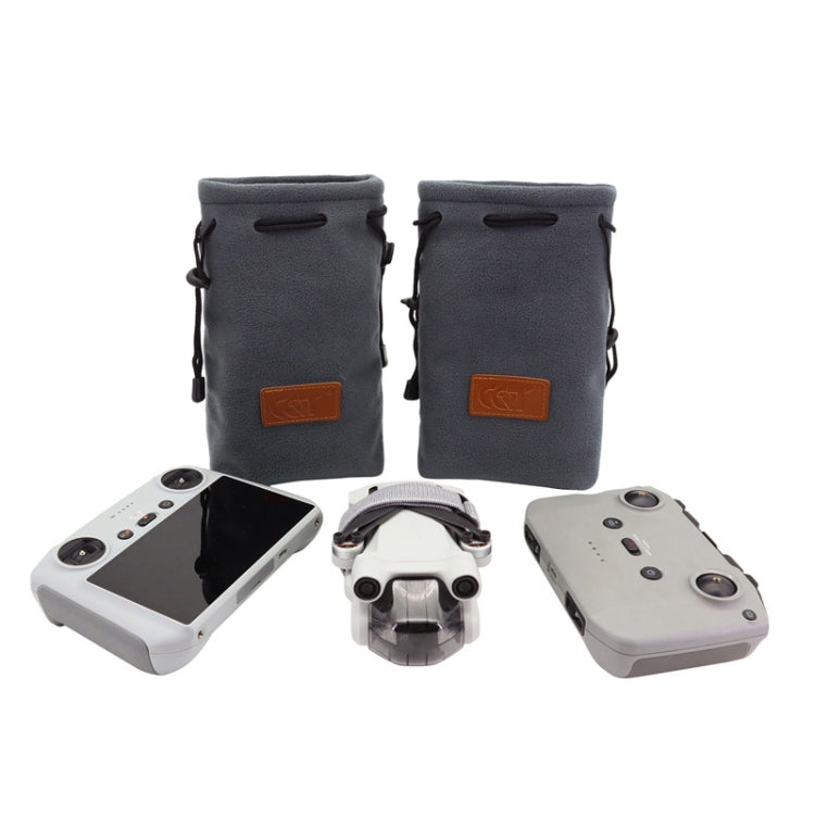 CQT Storage Bag Thick Flannel Bag For DJI Mini 3 Pro,Specification: 2 PCS Bag+Paddle Tie Band - Carry Cases & Bags by CQT | Online Shopping UK | buy2fix