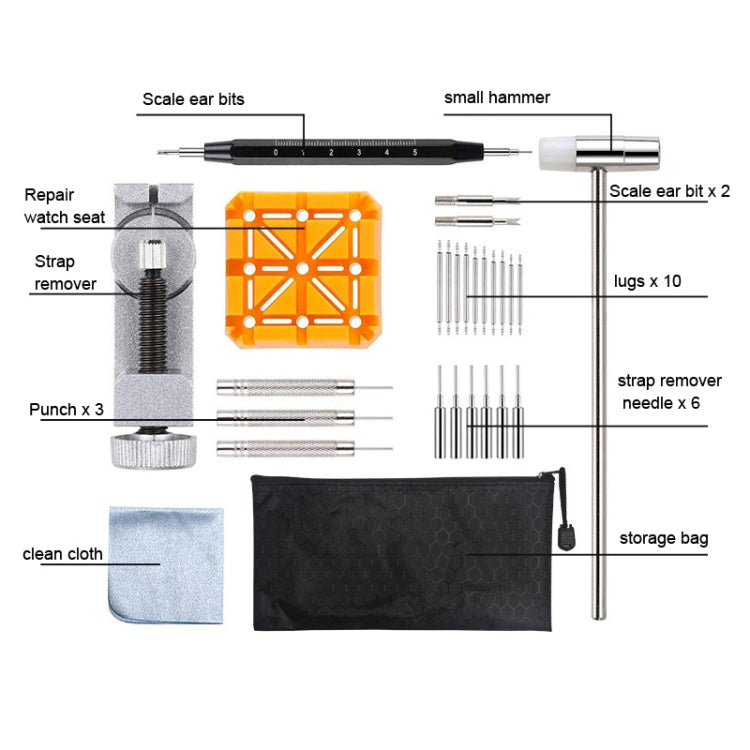 29-in-1 Watch Strap Link Removal Tool Watch Repair Kit - Watch Repair Tools by buy2fix | Online Shopping UK | buy2fix