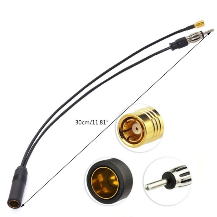 30cm Car Universal DAB+FM Antenna Adapter Cable - In Car by buy2fix | Online Shopping UK | buy2fix