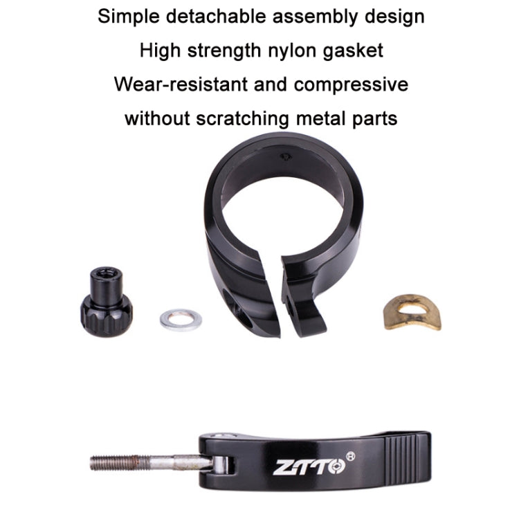 ZTTO Folding Bicycle Seatpost Clamp Retrofit Accessories, Color: 39.8mm (Blue) - Outdoor & Sports by ZTTO | Online Shopping UK | buy2fix