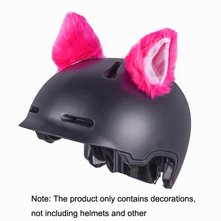 4PCS Motorcycle Plush Ear Helmet Decoration(White) - In Car by buy2fix | Online Shopping UK | buy2fix