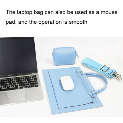 S176 Portable Waterproof Laptop Bag with Power Pack, Size: 14 inches(Sky Blue) - 14.1 inch by buy2fix | Online Shopping UK | buy2fix