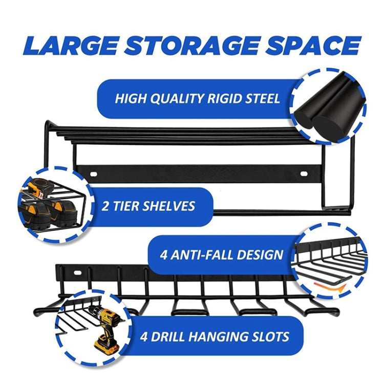 Wall Mounted Handheld Drill Tool Storage Rack, Specification: Complete set - Others by buy2fix | Online Shopping UK | buy2fix