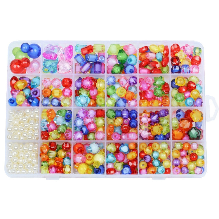 24 Grid Acrylic Beaded Kids DIY Necklace Bracelet Toys(Bead In Bead) - DIY Developmental Toys by buy2fix | Online Shopping UK | buy2fix