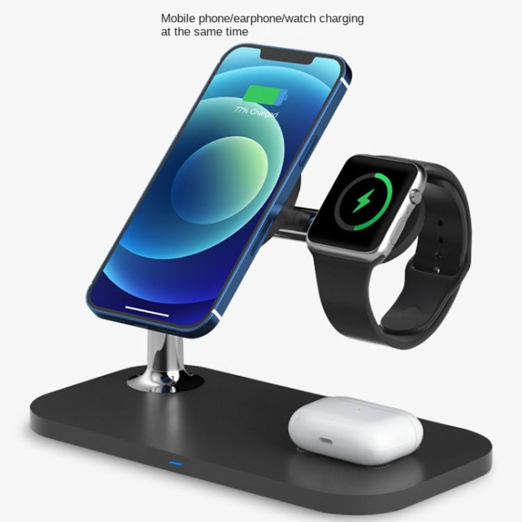 3 In 1 Magnetic Wireless Charger For iPhone12/13&iWatch&AirPods(White) - Multifunction Charger by buy2fix | Online Shopping UK | buy2fix