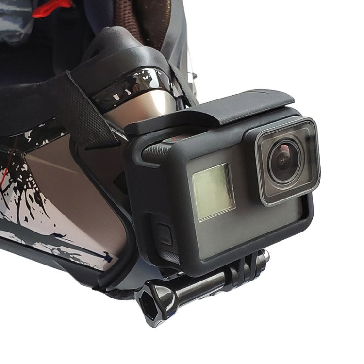 TUYU Motorcycle Helmet Chin Action Camera Mobile Phone Mounting Bracket Black Bracket - DJI & GoPro Accessories by TUYU | Online Shopping UK | buy2fix