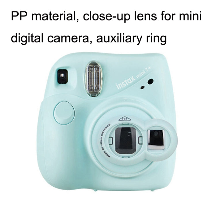 Mini Digital Camera Lens Selfie Mirror + Auxiliary Circle Set for FUJIFILM Instax Mini7+(Black) - Camera Accessories by buy2fix | Online Shopping UK | buy2fix