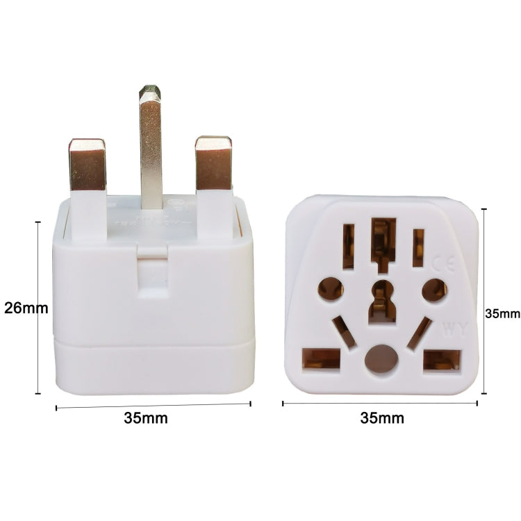 2 PCS WY-7 10A 250V UK Plug Converter(White) - Consumer Electronics by buy2fix | Online Shopping UK | buy2fix