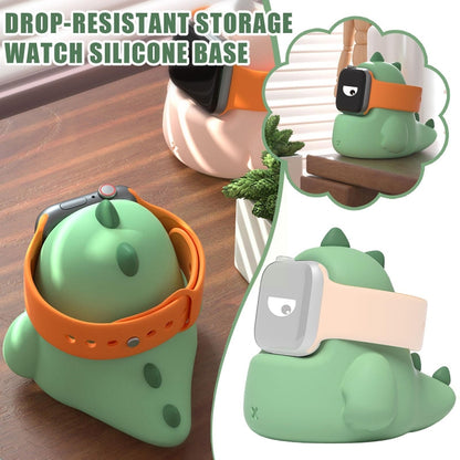 2 PCS H003 Cute Dinosaur Shaped Silicone Charging Stand without Watch For Apple Watch(Purple) - Smart Wear by buy2fix | Online Shopping UK | buy2fix