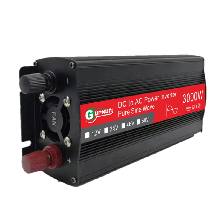 Gurxun Sine Wave Inverter 3000W 12/24/48/60V To 220V Car Boost Converter, Specification: 12V-220V - In Car by buy2fix | Online Shopping UK | buy2fix