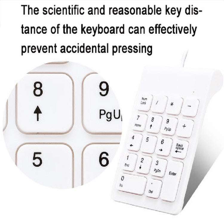 Laptop Wired Digital Mini USB Keyboard(White) - Mini Keyboard by buy2fix | Online Shopping UK | buy2fix