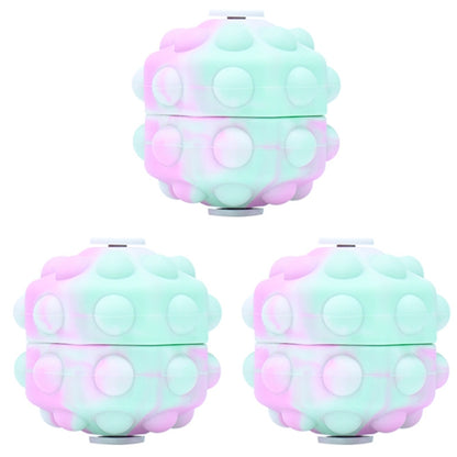 3 PCS Rotating Glowing Octagonal Silicone Ball Educational Toys, Specification: Glow 4 Seconds(Pink Green) - Squeeze Toys by buy2fix | Online Shopping UK | buy2fix