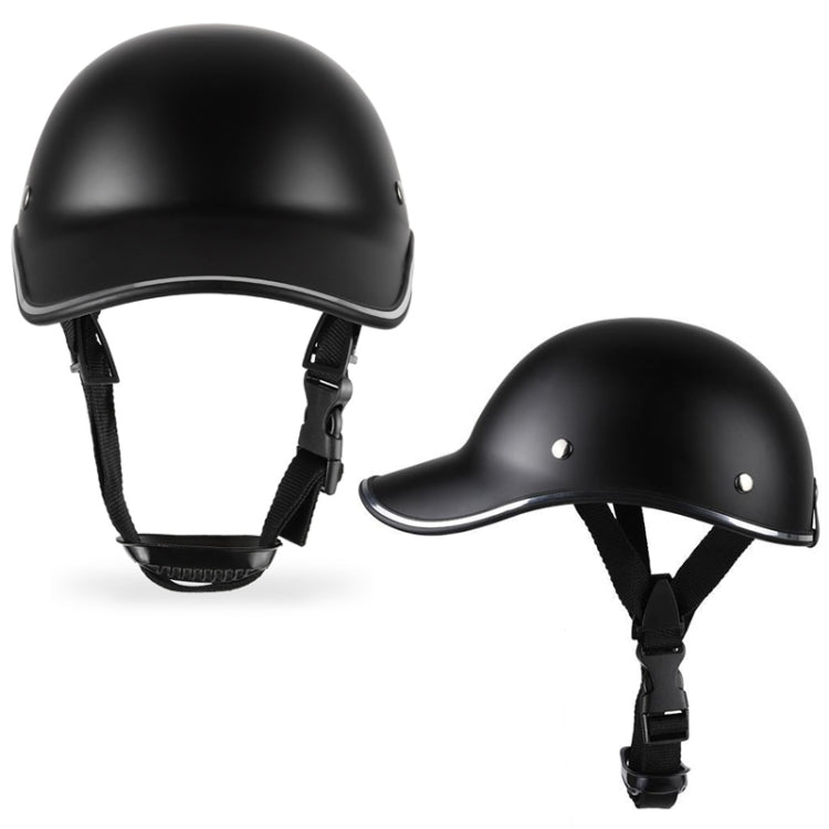 BSDDP A0344 Motorcycle Helmet Riding Cap Winter Half Helmet Adult Baseball Cap(Black) - In Car by BSDDP | Online Shopping UK | buy2fix