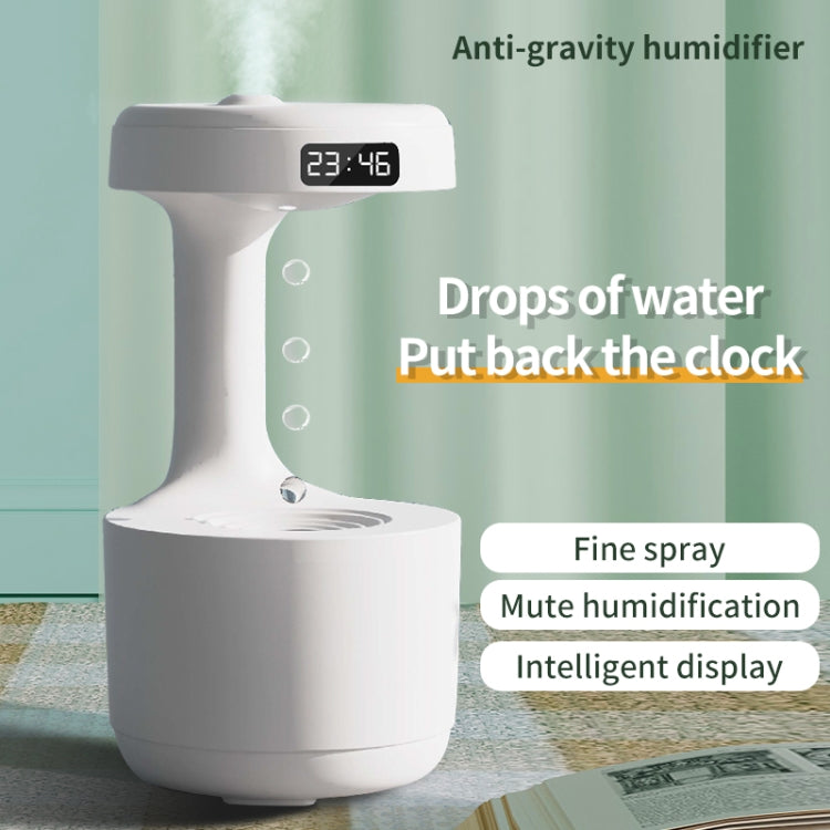 W1 LED Smart Display Anti-Gravity Water Drop Humidifier(White) - Home & Garden by buy2fix | Online Shopping UK | buy2fix