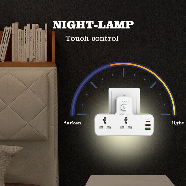 LDNIO SC2311 20W PD+QC 3.0 Multifunctional Home Fast Charging Socket with Night Light, Spec: UK Plug - Consumer Electronics by LDNIO | Online Shopping UK | buy2fix