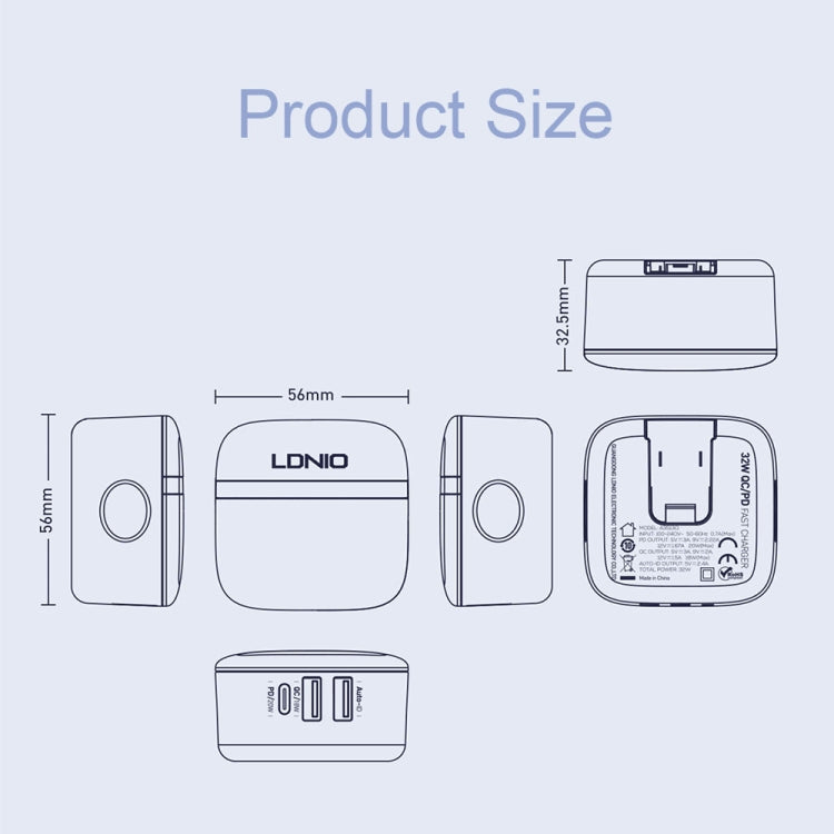 LDNIO A3513Q 32W QC3.0 3 USB Ports Phone Adapter UK Plug with 8 Pin Cable - USB Charger by LDNIO | Online Shopping UK | buy2fix